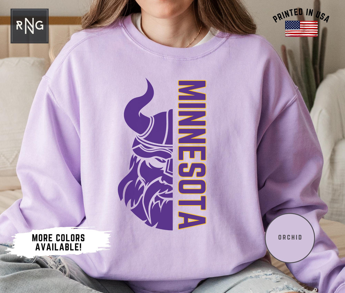 Minnesota Football Shirt Viking Football Gameday Sweatshirt Minnesota Football Crewneck Minnesota Sports Fan Viking Football Fan Gift Sweatshirt – Cozy Vibes · High-Quality Print