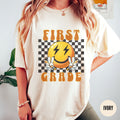 First Grade Teacher ShirtRetro Checkered Teach 1st Grade Teacher Shirt Elementary SchoolTeacher Team ShirtBack to School Graphic Tee – Bold Style · Great Gift For Fans