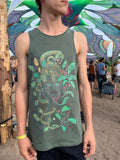 Sacred Geometry Shirt Yoga Tanktop black Light Psychedelic Ayahuasca Clothes Graphic Tank Top Olive Tank Top – Cozy Vibes · Must-Have Style