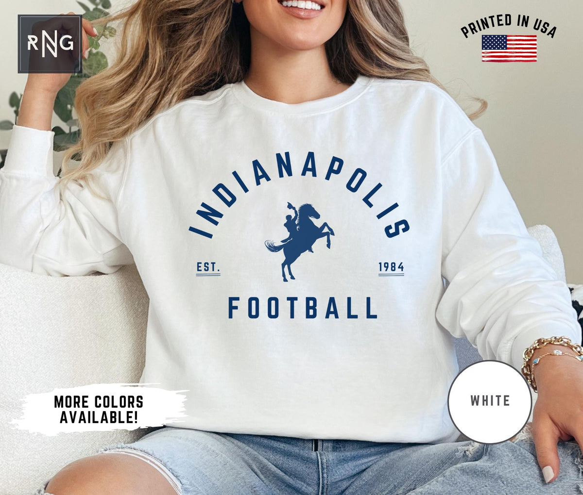 Indianapolis Football Shirt Colt Football Gameday Sweatshirt Indianapolis Football Crewneck Indy Sports Apparel Retro Colt Football Gift Sweatshirt – Premium Graphic · Must-Have Style