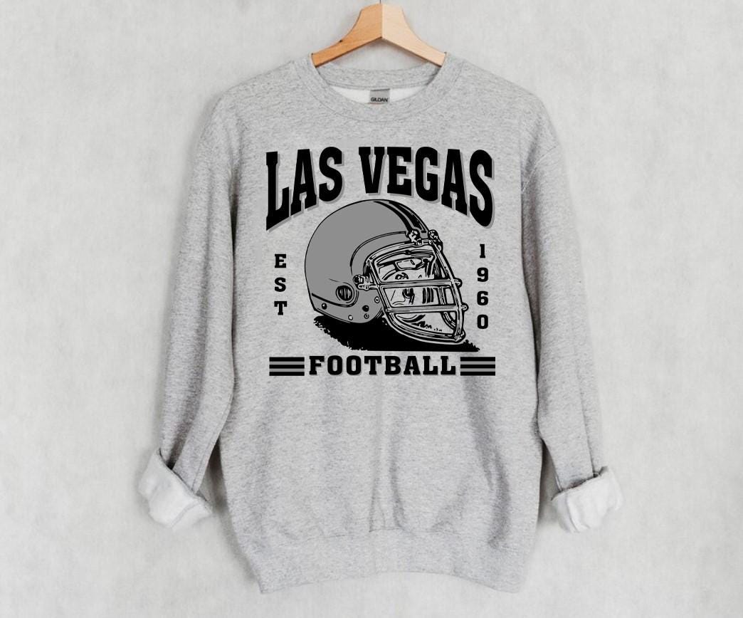 Las Vegas Football Est 1960 Retro Sweatshirt Las Vegas Football Team Helmet Vintage Hoodie American Football Sweatshirt For Dad For Mom Hoodie – Premium Graphic · High-Quality Print