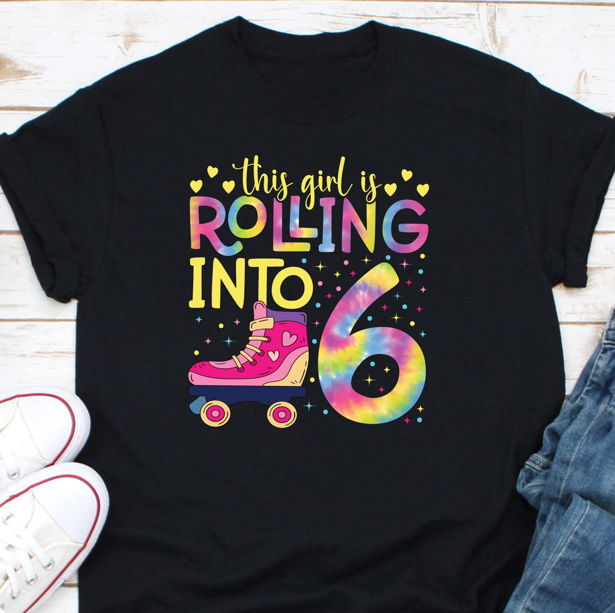 This Girl Is Rolling Into 6 Shirt Roller Skate Party Shirt Roller Blade Shirt Roller Skating Birthday Shirt Roller Skate Girl Shirt Graphic Tee – Cozy Vibes · Great Gift For Fans