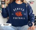 Denver Football Shirt Bronco Football Gameday Sweatshirt Denver Football Crewneck Denver Sports Apparel Retro Bronco Football Fan Gift Sweatshirt – Easygoing Wear · Must-Have Style