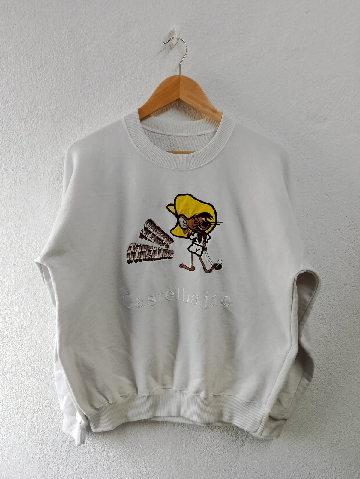 Vintage speedy Gonzales castlebajac pullover sweatshirt Large Sweatshirt – Aesthetic Look · Great Gift For Fans