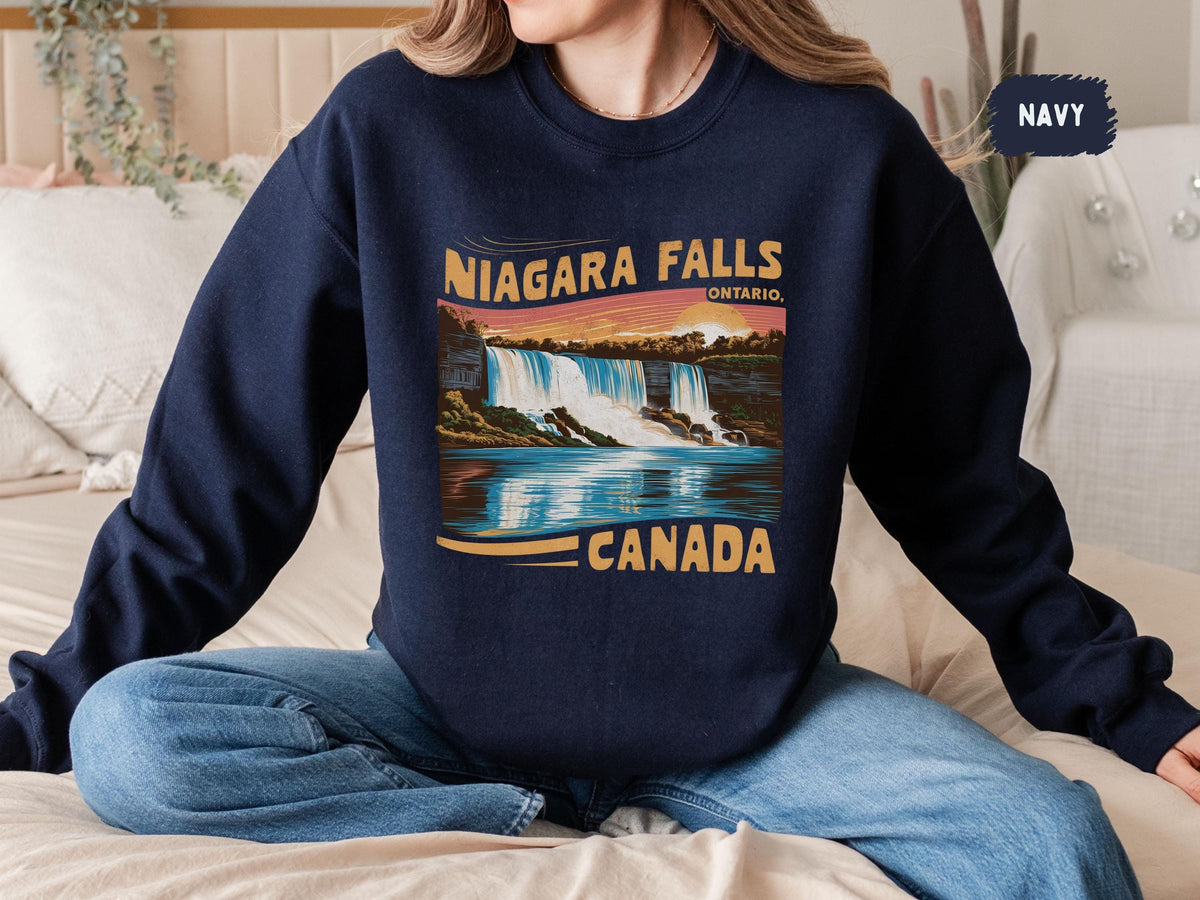 Vintage Niagara Falls Sweatshirt Ontario Canada Sweater New York State travel Crewneck Niagara Falls Souvenir Niagara Pullover Unisex Sweatshirt – Premium Graphic · Perfect For Daily Wear