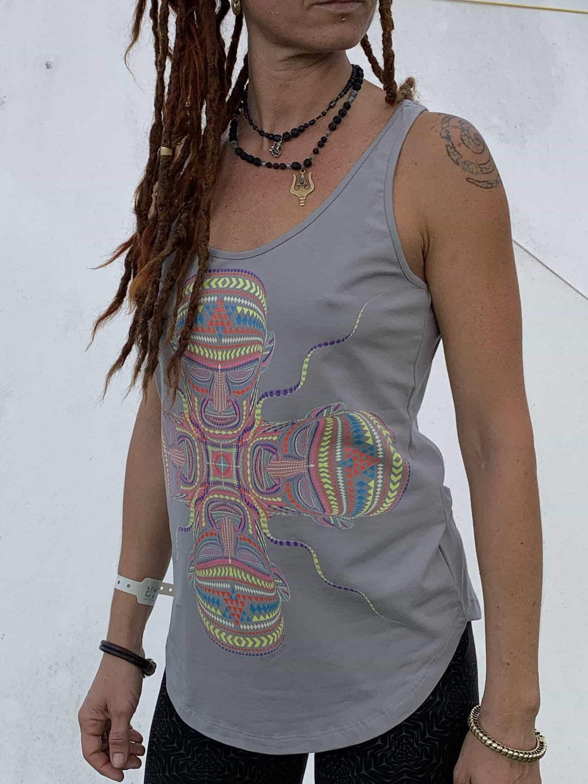 Psychedelic tank top Womens tank top Psychedelic clothing Yoga top Psychedelic shirt Festival top Sacred geometry tangktop Pearl Tank Top – Cozy Vibes · Must-Have Style