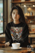 Rock N Roll Hoodie Tiger Sweatshirt Rose Music Sweater Goth Skeleton Hoody Gothic Wing Jumper Punk Skull Hooded Crewneck Clothing Hoodie – Fan Favorite · Must-Have Style