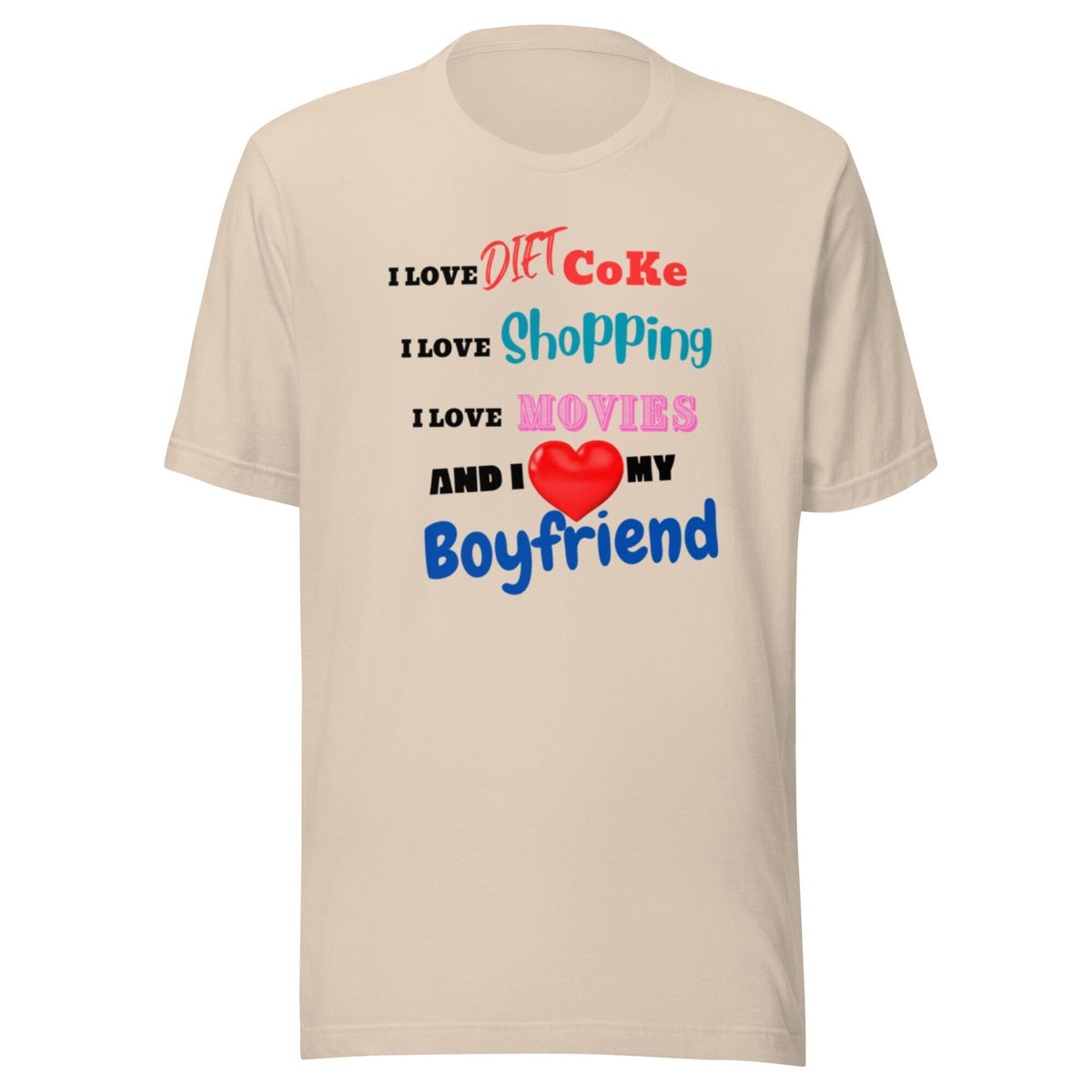 I love My Boyfriend Tshirt Gift for her gift for him Expressive TShirt Love TShirt Couples TShirt Graphic Tee – Feel-Good Design · Perfect For Daily Wear