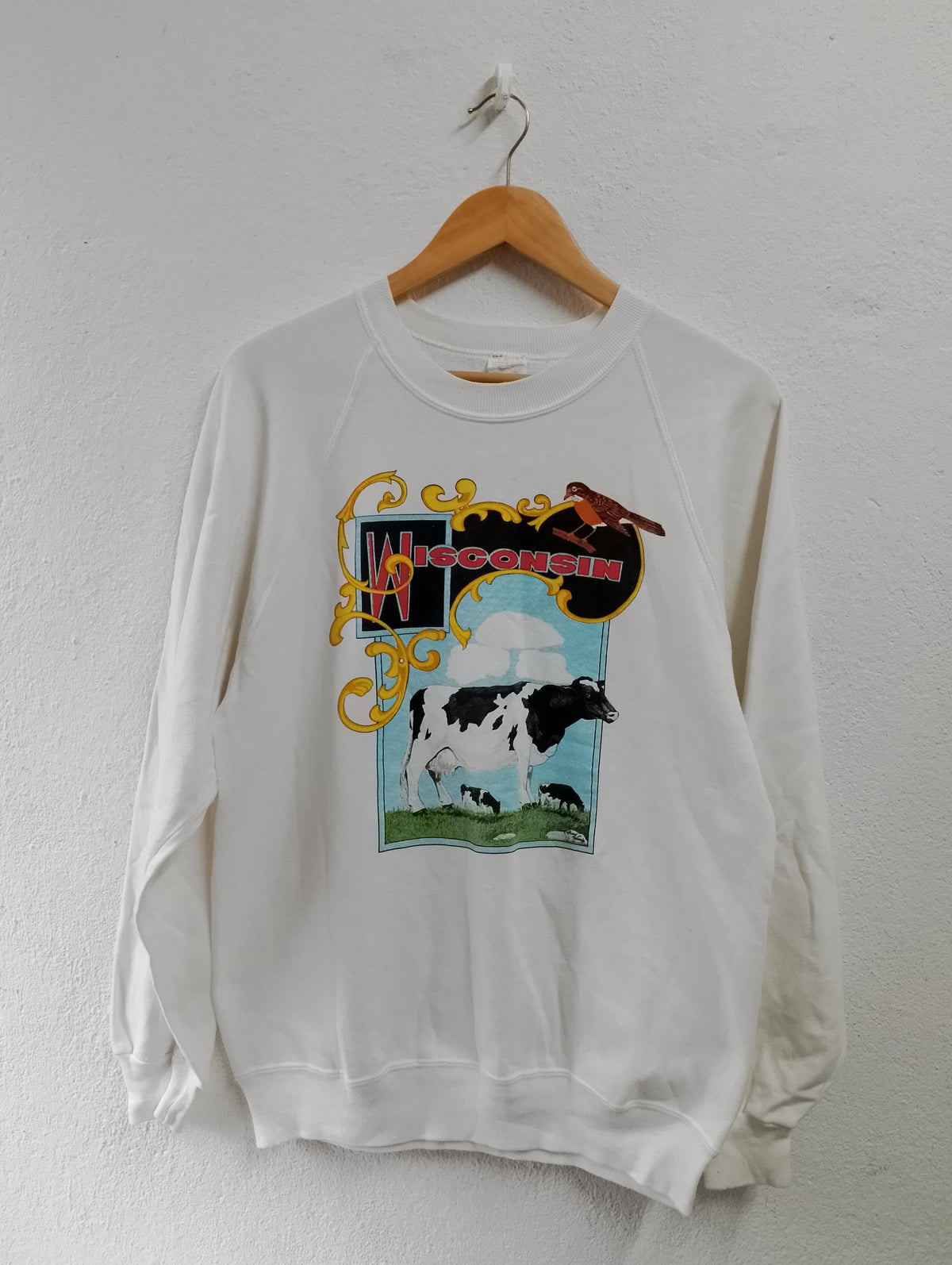 Wisconsin sweatshirt crew neck Large Sweatshirt – Fan Favorite · High-Quality Print