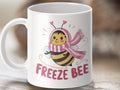 Coffee Mug with Funny Bee Design Bee Tea Mug Bee Gift Idea Freeze Bee Winter Mug Cute Hot Drink Cup Novelty Beverage Mug Graphic Tee – Easygoing Wear · Trending Graphic Apparel