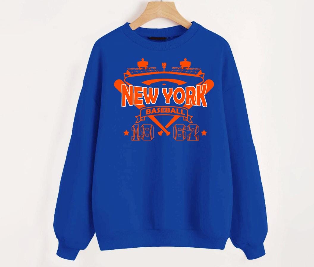 New York Baseball Vintage Stadium With Est Number 1962 Royal Blue Sweatshirt NY Baseball Team Retro Hoodie Baseball Mom Shirt For Him Hoodie – Soft Feel · Must-Have Style