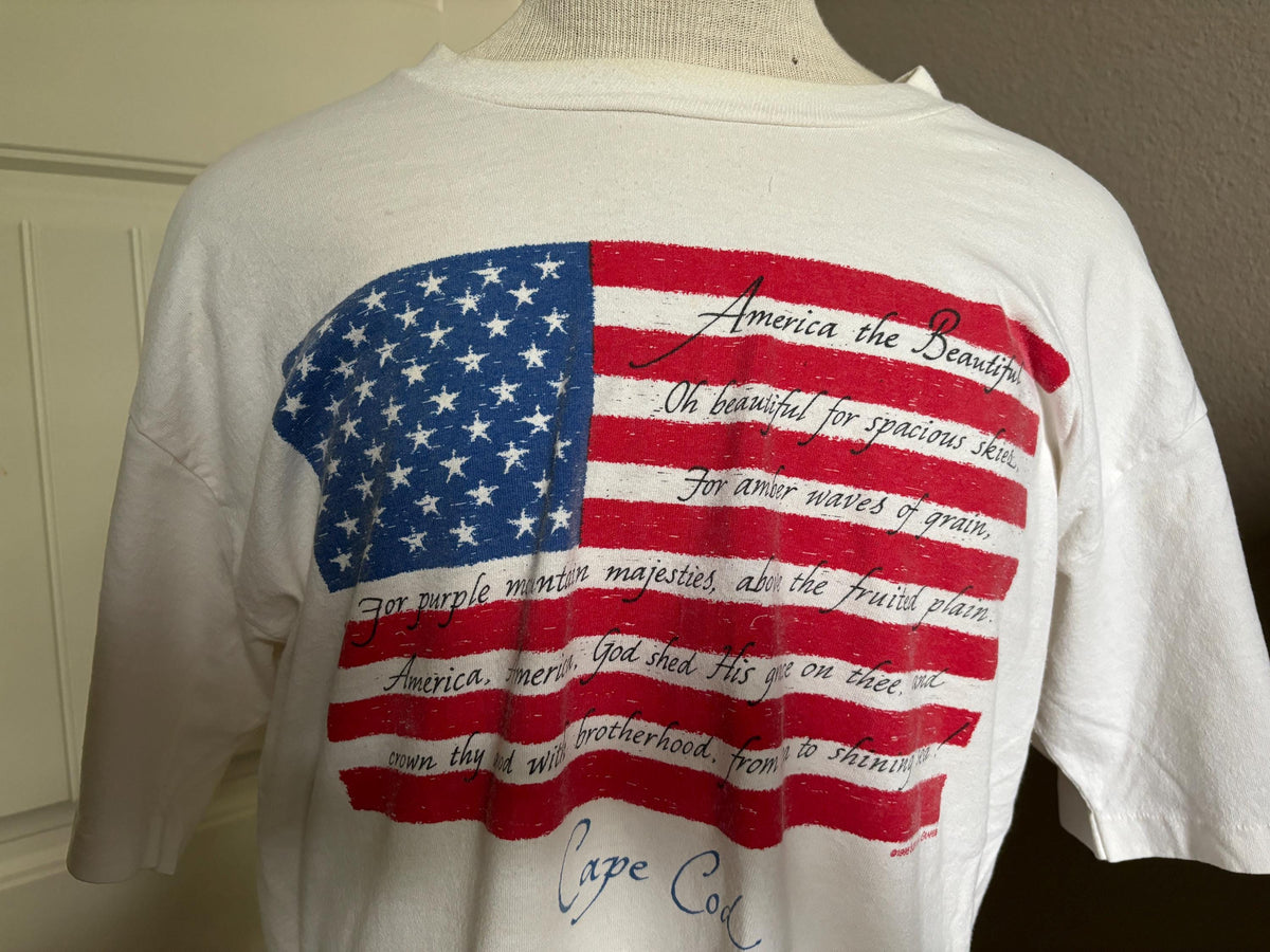 Vintage 9039s Cape Cod America The Beautiful T shirt XL Graphic Tee – Aesthetic Look · Great Gift For Fans