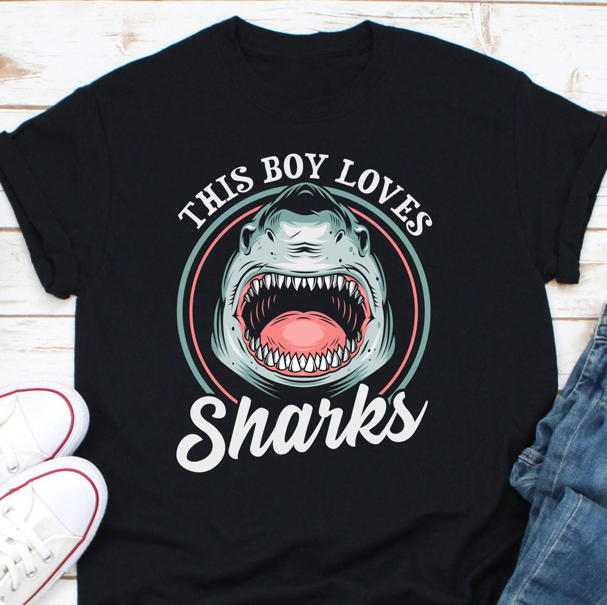 This Boy Loves Shark Shirt Great White Shark Shirt Ocean Theme Shirt Shark Lover Shirt Shark Shirt Shark Fin Shirt Sharks Life Shirt Graphic Tee – Soft Feel · Must-Have Style