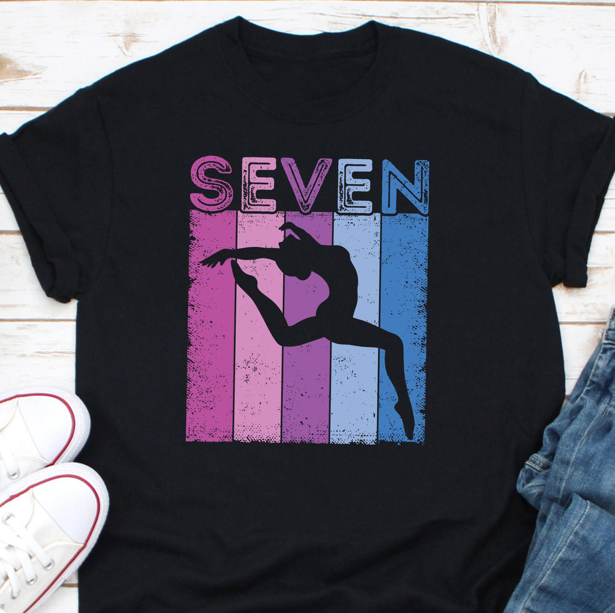 Seven Year Old Gymnast Shirt Gymnastics Birthday Shirt Flip Back Gymnast Shirt Girls Gymnastic Party Shirt Gymnastics Lover Shirt Graphic Tee – Feel-Good Design · Must-Have Style