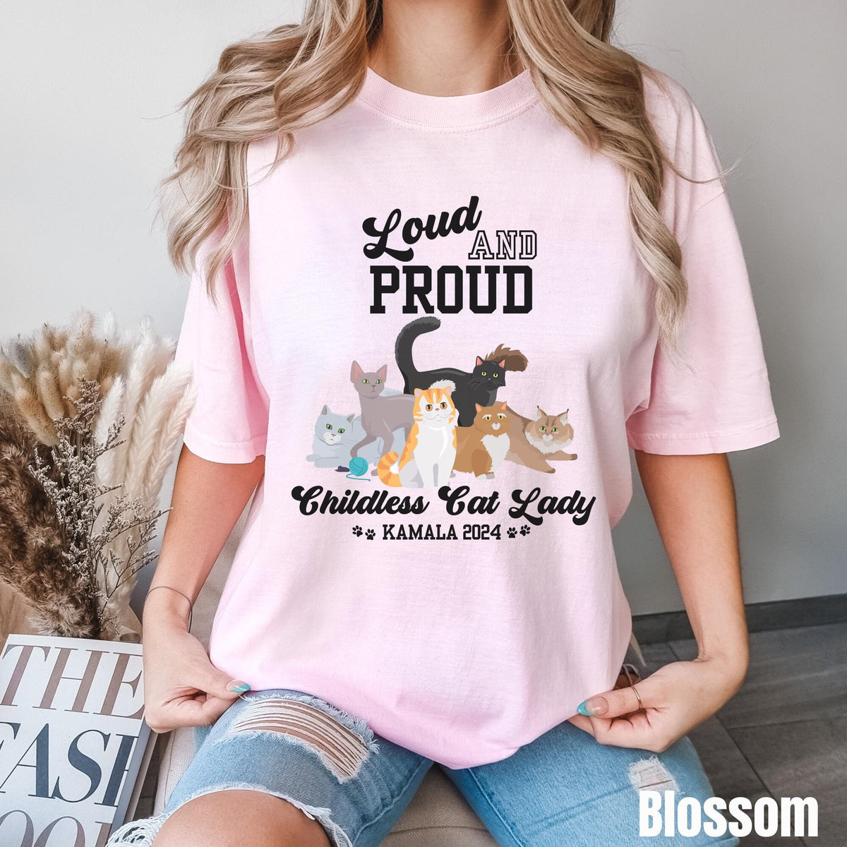 Loud and Proud Childless Cat Lady Shirt Feminist Shirt Election Shirt Political Gift Politics Tee Kamala Harris 2024 Graphic Tee – Aesthetic Look · Perfect For Daily Wear