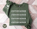 Custom Text Sweatshirt Retro Customizable Sweater Add Your Own Text CrewneckPersonalized Sleeve Print Pullover University Sorority Shirt Sweatshirt – Warm & Stylish · Trending Graphic Apparel