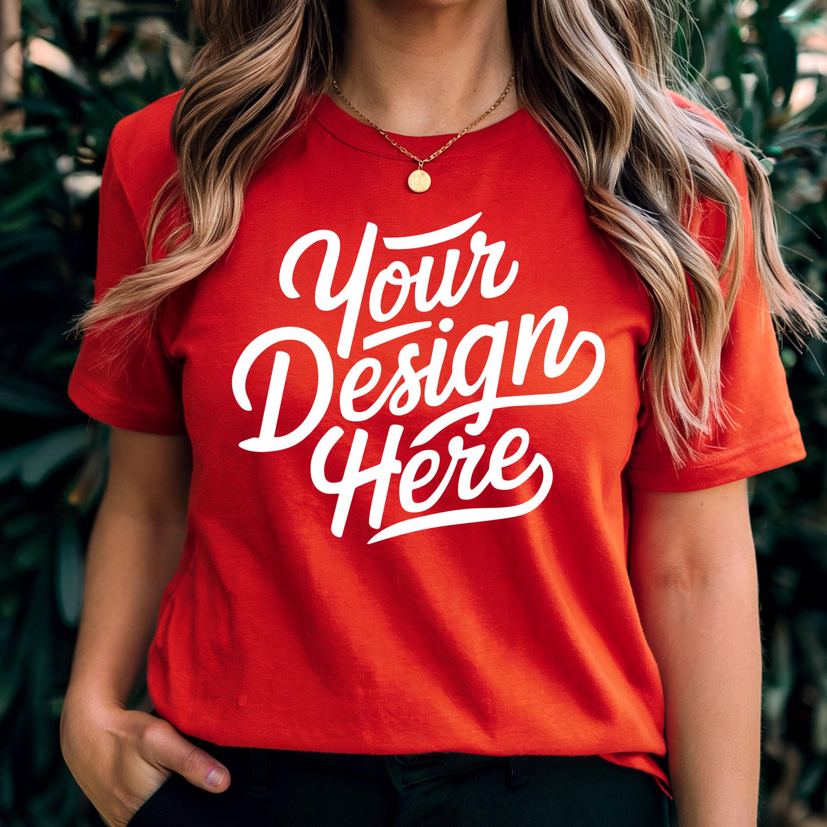 Red Bella Canvas 3001 Mockup Red Tshirt Mockup 3001 Red Shirt Mockup Fall Model Mockup Red Tee Mockup Red T Shirt Mockup Red POD Shirt Graphic Tee – Soft Feel · High-Quality Print