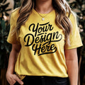 Yellow Bella Canvas 3001 Mockup Yellow Shirt Mockup 3001 Yellow Shirt Mockup Photo Yellow Mockup Yellow Tee Mockup Yellow T Shirt Mockup Graphic Tee – Warm & Stylish · High-Quality Print