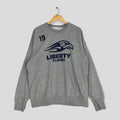 Vintage Y2K Liberty Flames Football Sweatshirt XLarge Liberty Flames Christian University Crewneck Liberty Flames Pullover Jumper Sweater XL Sweatshirt – Easygoing Wear · Perfect For Daily Wear