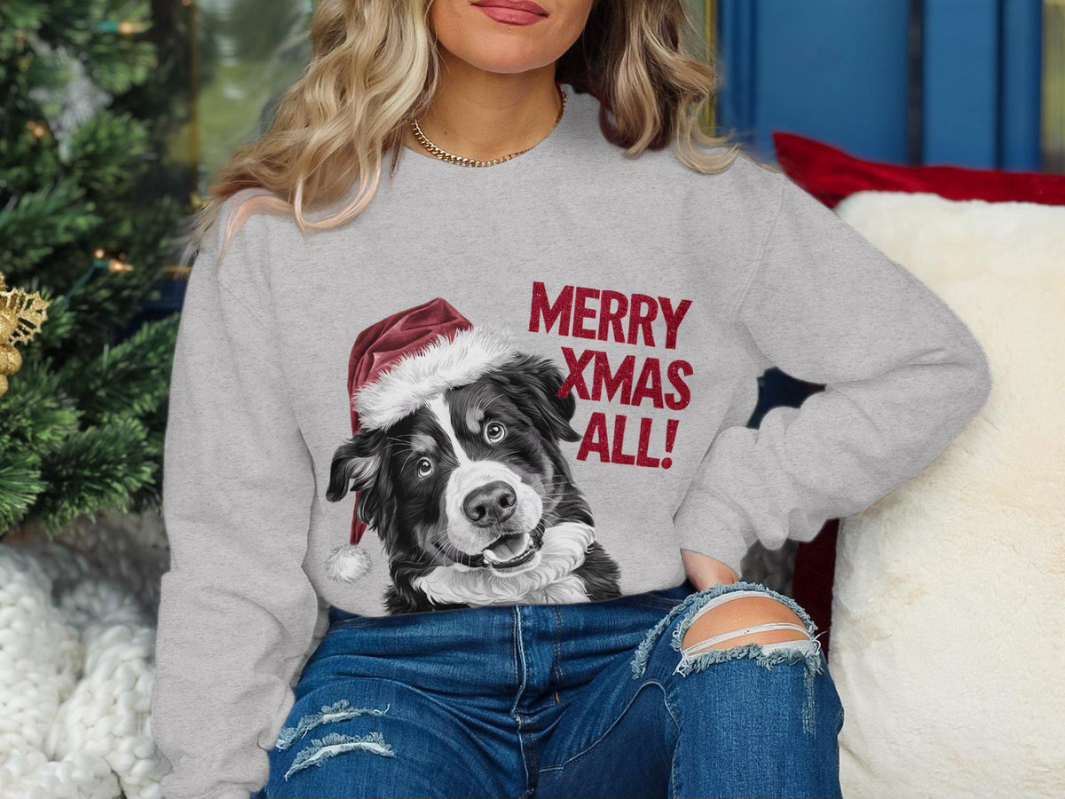 Xmas Sweater Christmas Sweatshirt Bernese Mountain Dog Santa Hat Dog Lover Gifts Pet Christmas Shirt Holiday Season Merry Xmas Jumper Sweatshirt – Premium Graphic · Must-Have Style