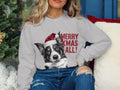 Xmas Sweater Christmas Sweatshirt Border Collie Dog Santa Hat Dog Lover Gifts Pet Christmas Shirt Holiday Season Merry Xmas Jumper Sweatshirt – Easygoing Wear · Must-Have Style