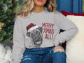 Xmas Sweater Christmas Sweatshirt Mastiff Dog Santa Hat Dog Lover Gifts Pet Christmas Shirt Holiday Season Merry Xmas Jumper Sweatshirt – Soft Feel · Trending Graphic Apparel