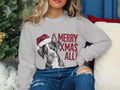 Xmas Sweater Christmas Sweatshirt Brittany Dog Santa Hat Dog Lover Gifts Pet Christmas Shirt Holiday Season Merry Xmas Jumper Sweatshirt – Bold Style · Great Gift For Fans