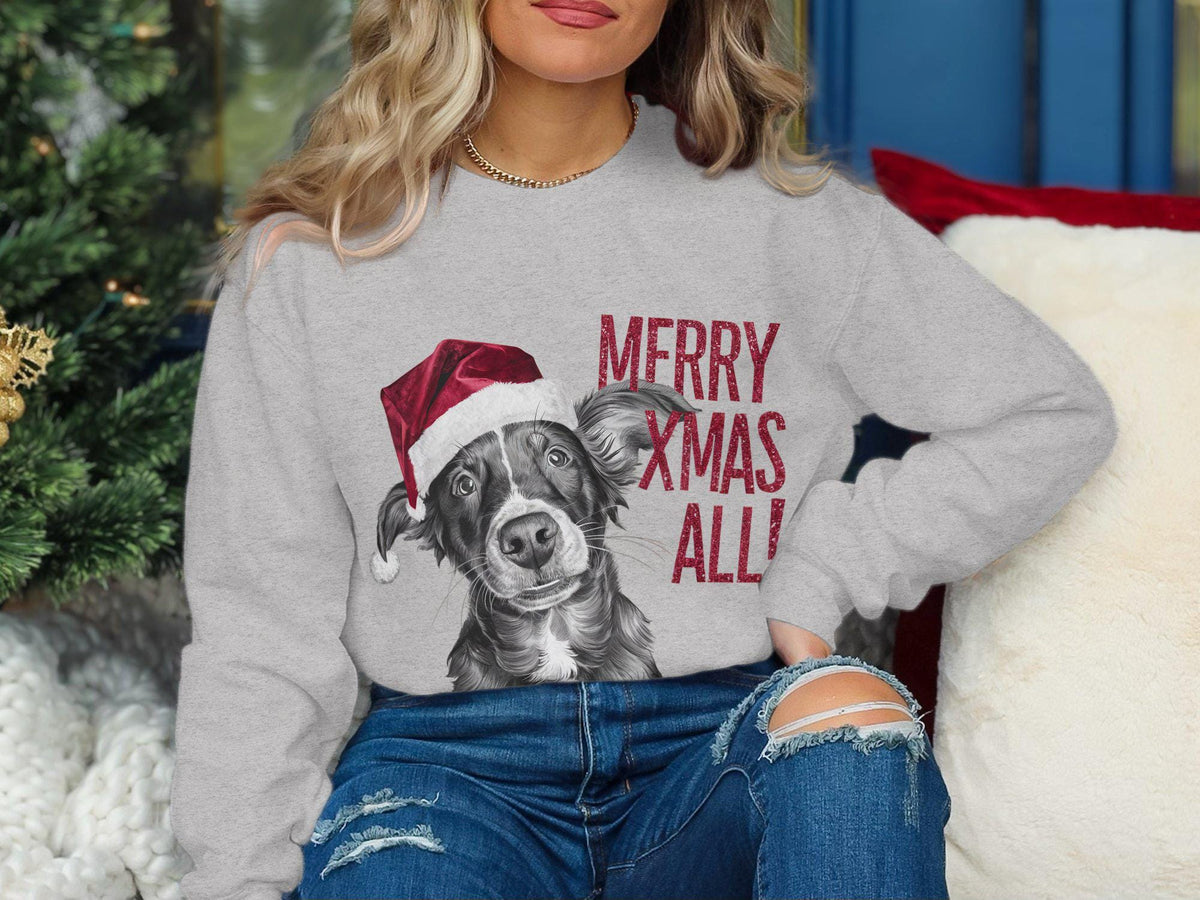 Xmas Sweater Christmas Sweatshirt Chesapeake Bay Retriever Dog Santa Hat Dog Lover Gifts Pet Christmas Shirt Holiday Season Xmas Jumper Sweatshirt – Warm & Stylish · Top Pick For Any Outfit