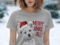 Xmas TShirt Christmas T Shirt Bichon Frise Dog Santa Hat Dog Lover Gifts Pet Christmas Shirt Holiday Season Merry Xmas TShirt Graphic Tee – Premium Graphic · Perfect For Daily Wear