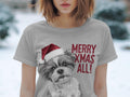 Xmas TShirt Christmas T Shirt Shih Tzu Dog Santa Hat Dog Lover Gifts Pet Christmas Shirt Holiday Season Merry Xmas TShirt Graphic Tee – Cozy Vibes · Must-Have Style