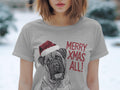 Xmas TShirt Christmas T Shirt Mastiff Dog Santa Hat Dog Lover Gifts Pet Christmas Shirt Holiday Season Merry Xmas TShirt Graphic Tee – Everyday Comfort · High-Quality Print