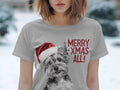 Xmas TShirt Christmas T Shirt Yorkshire Terrier Dog Santa Hat Dog Lover Gifts Pet Christmas Shirt Holiday Season Merry Xmas TShirt Graphic Tee – Fan Favorite · Great Gift For Fans