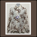 MV061 Vintage dead stock 1970s abstract design shirt by Burma Size large Graphic Tee – Bold Style · Must-Have Style