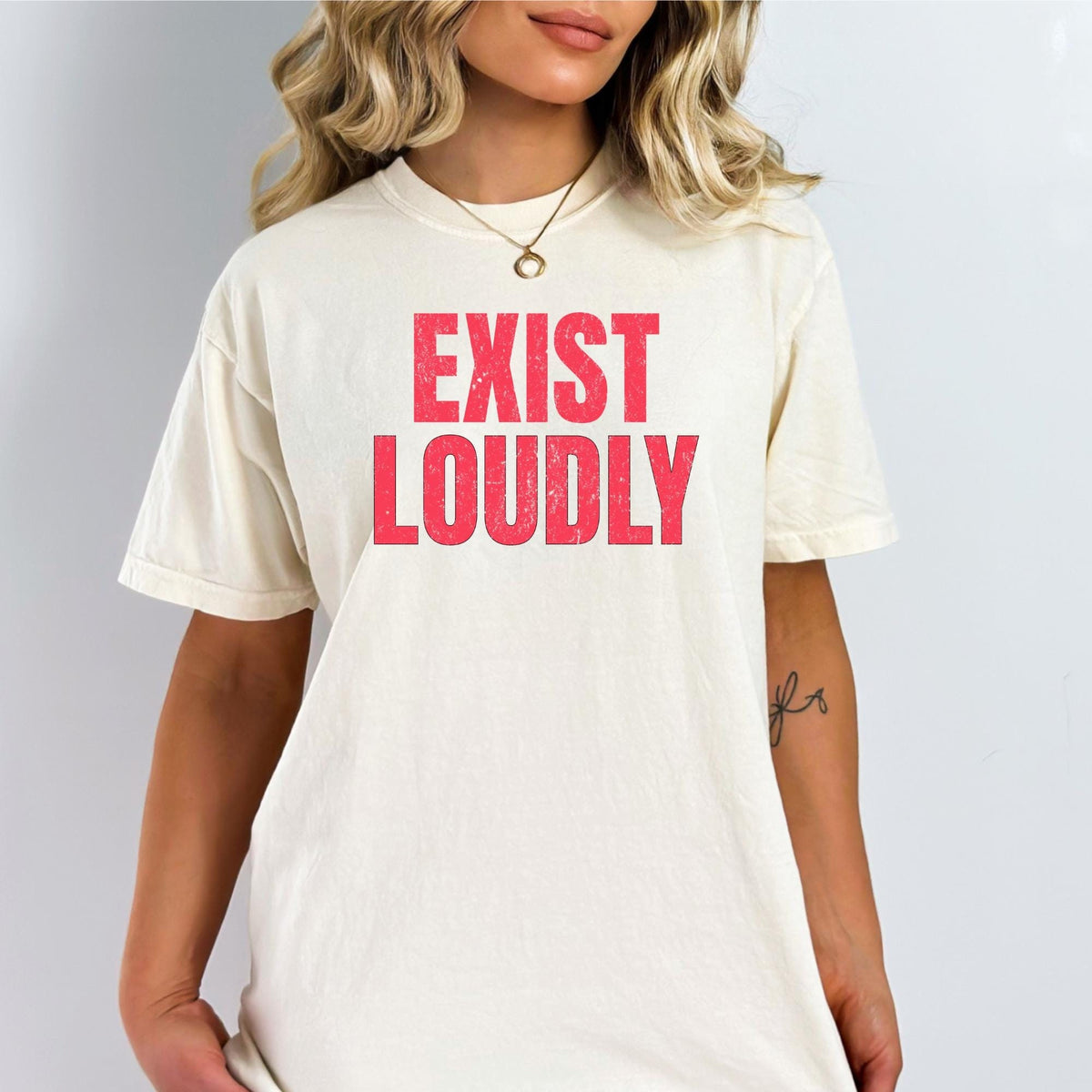 Feminist shirt Exist Loudly Fundamental Rights Empowerment Tee Feminism shirt LGBTQ Gift for Girl Graphic Tee – Cozy Vibes · Perfect For Daily Wear