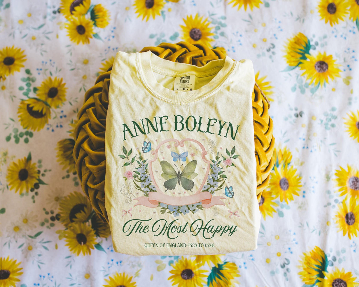Boho Anne Boleyn Tee Shirt for Historian Who Loves Tudor History and Famous Queens Cute English History TShirt for Social Studies Teacher Graphic Tee – Soft Feel · High-Quality Print