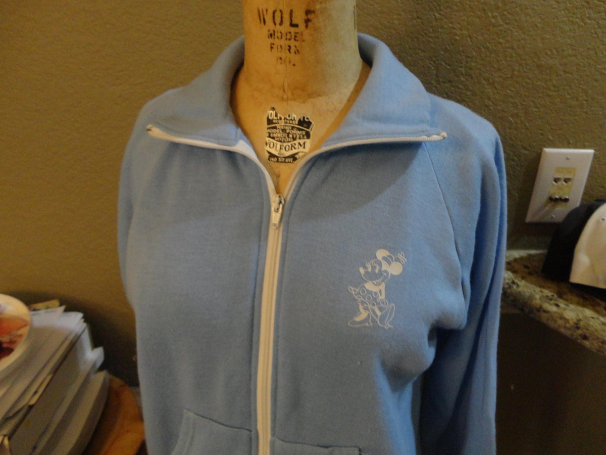 Vintage 8039s Minnie Mouse Walt Disney Light Blue Track Jacket M Graphic Tee – Bold Style · Top Pick For Any Outfit
