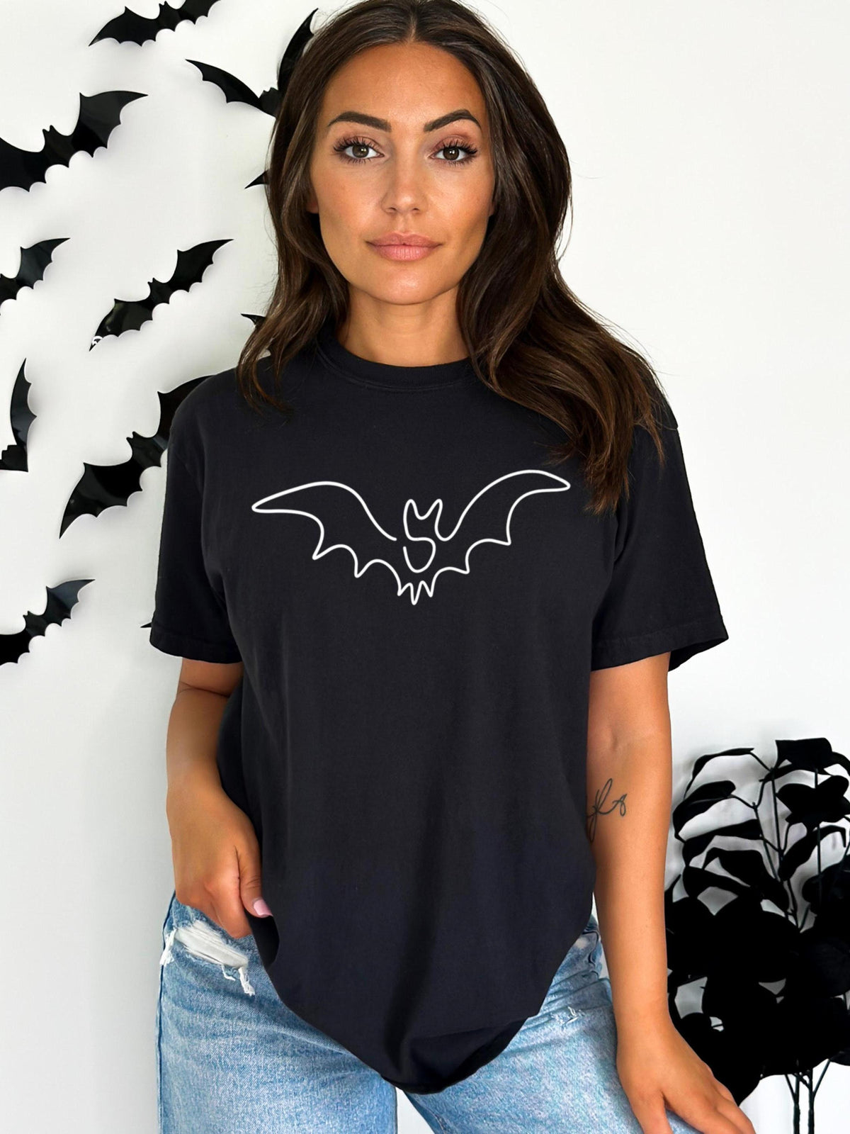 Minimalist Women39s Bat TShirt for Halloween Spooky Halloween Shirt Cute Halloween Fashion Tee Graphic Tee – Bold Style · Must-Have Style