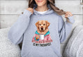 Funny Dog Therapist Unisex Hoodie Golden Retriever Drinking Coffee Comfy and Stylish Hoodie Great Gift for Dog Lovers Hoodie – Aesthetic Look · Trending Graphic Apparel