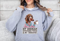 Funny Dog Therapist Unisex Hoodie German Shorthaired Pointer Hoodie Coffee Drinking Dog Sweatshirt Cute Pet Lover Gift Hoodie – Feel-Good Design · Must-Have Style
