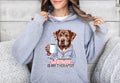 Funny Dog Therapist Hoodie Unisex Chesapeake Bay Retriever Drinking Coffee Cute Dog Lover Sweatshirt Cozy Graphic Hoodie Hoodie – Premium Graphic · Trending Graphic Apparel