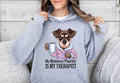 Funny Dog Therapist Unisex Hoodie Drinking A Mug Of Coffee My Miniature Pinscher Is My Therapist Hoodie Gift Hoodie – Everyday Comfort · Perfect For Daily Wear