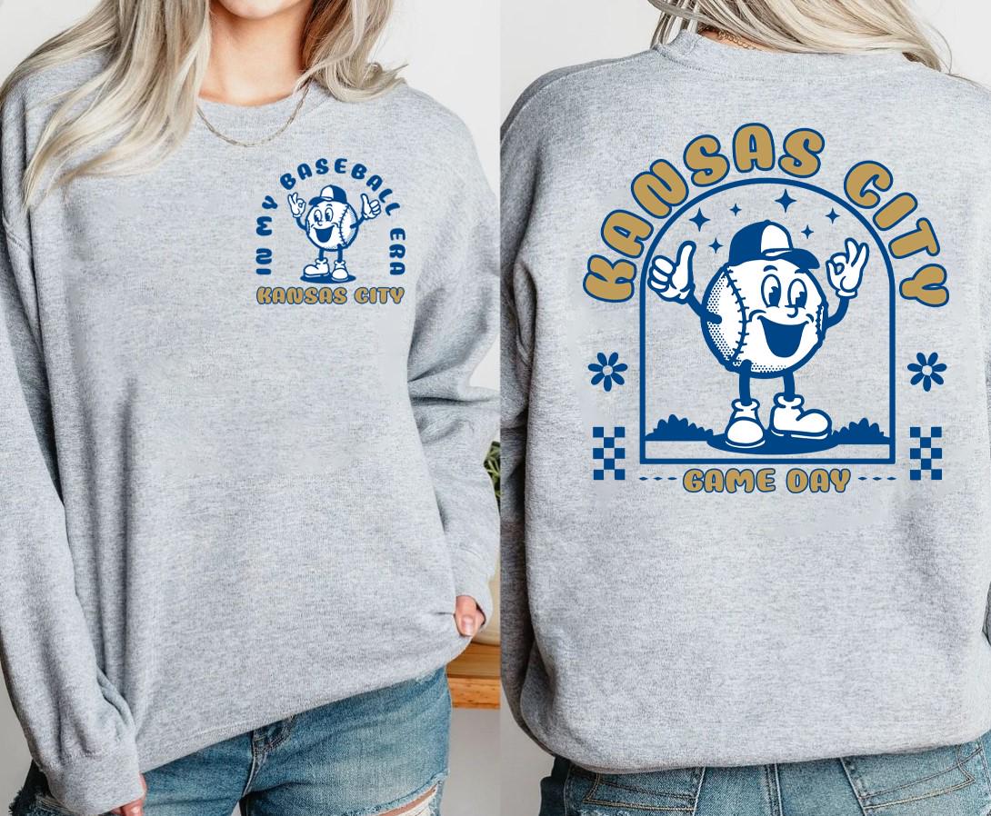 Kansas City Baseball Era 2 Side Sweatshirt Kansas City Baseball Gameday Vintage Hoodie In My Baseball Era Shirt Baseball Retro 90s Tee Hoodie – Easygoing Wear · High-Quality Print