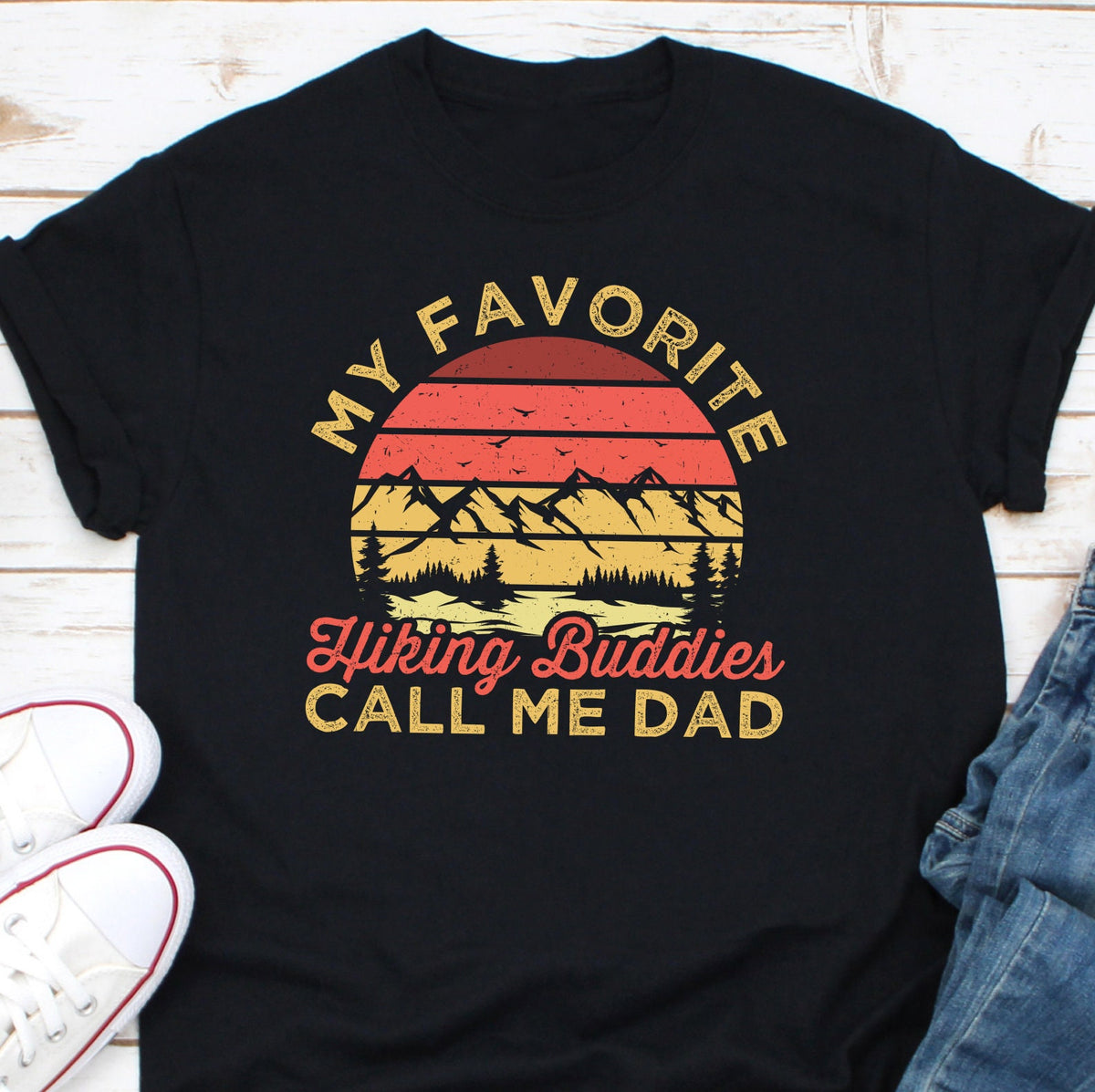 My Favourite Hiking Buddies Call Me Dad Shirt Hiking Dad Shirt Hiking Gift Hiking Lover Dad TshirtFather39s Day TshirtCall Me Dad Shirt Graphic Tee – Easygoing Wear · High-Quality Print