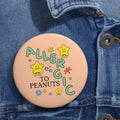 Peanut Allergy Pinback Button Funny Retro Aesthetic Stars Doodles Allergic to Peanut Gift Friend with Peanut Allergy Allergy Awareness Graphic Tee – Bold Style · Must-Have Style
