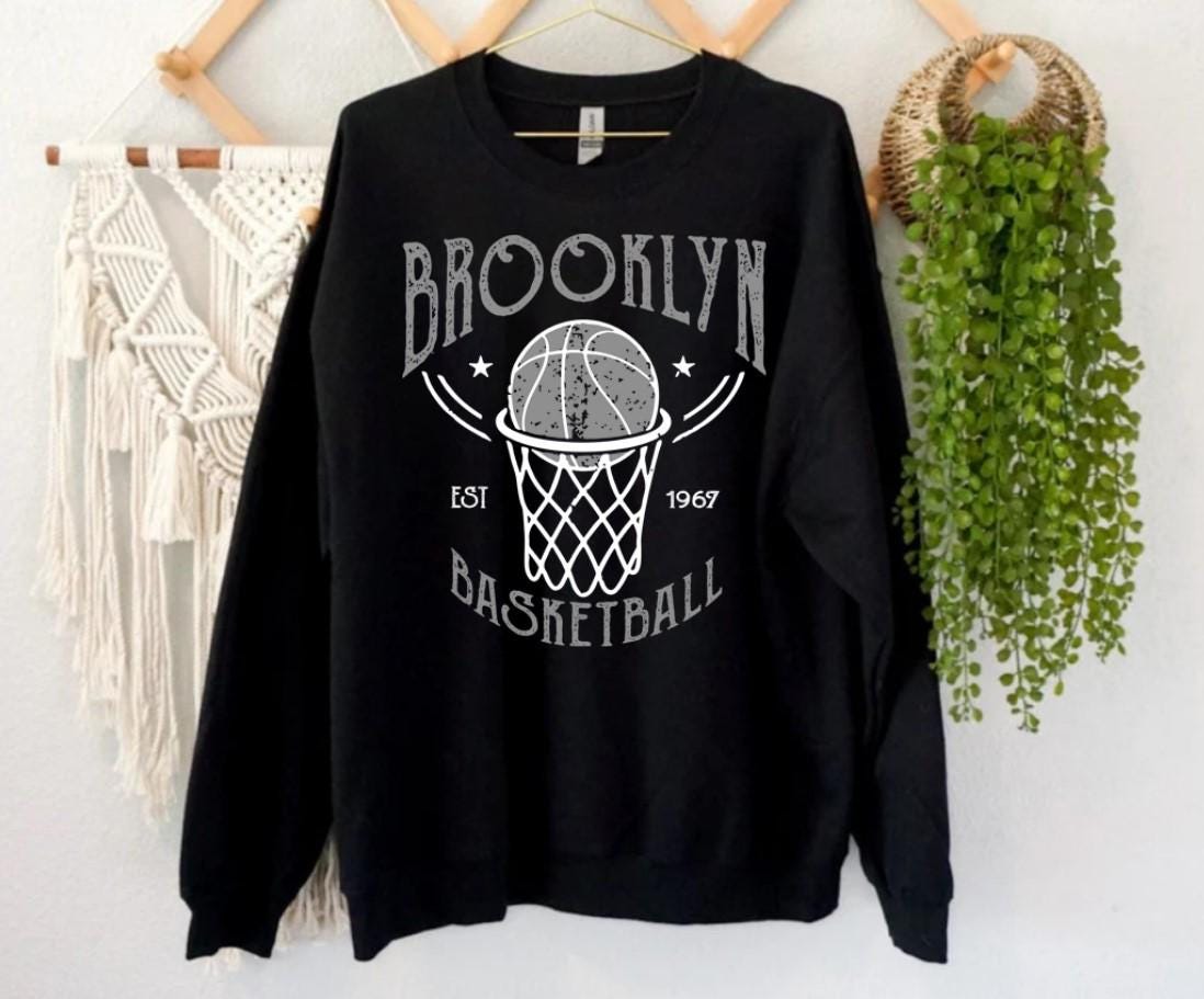 Brooklyn Basketball Vintage Est 1967 Unisex Classic Sweatshirt Brooklyn Basketball Team Gameday Hoodie Basketball Retro Shirt For Her Hoodie – Cozy Vibes · Must-Have Style