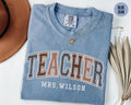 Custom Teacher Shirt Teacher Team ShirtsPersonalized School TshirtTeacher GiftCustomized Mrs Name Vintage Teacher Shirt Graphic Tee – Warm & Stylish · High-Quality Print