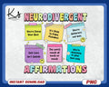 Neurodivergent Affirmations Png Neurodiversity Png Mental Health Png Adhd Png Autism Acceptance Png Inclusion Matter Sped Teacher Png Graphic Tee – Warm & Stylish · Trending Graphic Apparel