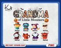 Custom Grandma39s Little Monster Halloween Png Spooky Grandma Shirt Png Nana Mimi Png Halloween Png Design Little Monster Kids Name Png Graphic Tee – Premium Graphic · High-Quality Print
