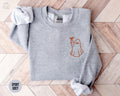 Embroidered Ghost with Martini Sweatshirt Cocktail Lover GiftHalloween Ghost SweaterLittle Ghost Cocktail Crewneck Alcoholic Gifts Sweatshirt – Fan Favorite · Perfect For Daily Wear
