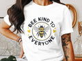 Funny Bee T Shirt for Women Ladyfit Bee Kind to Everyone Graphic Tee Cute Bee Shirt Positive Quote Tee Women39s Casual Top Graphic Tee – Easygoing Wear · High-Quality Print